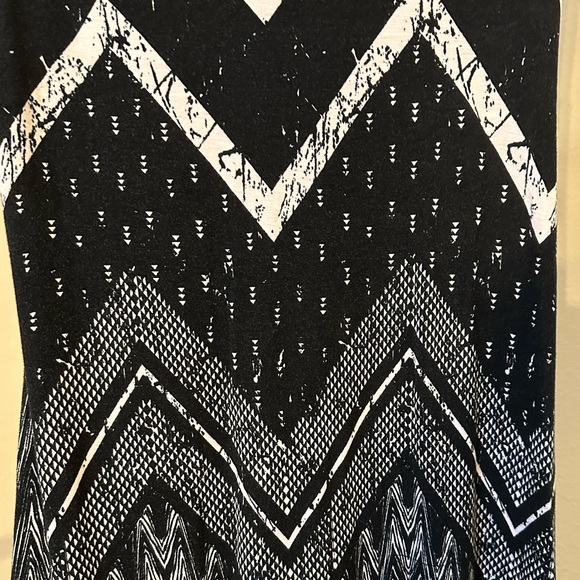 Daytrip Black and Light Pink Long Skirt with Foldover Waist - Small - Picture 2 of 4